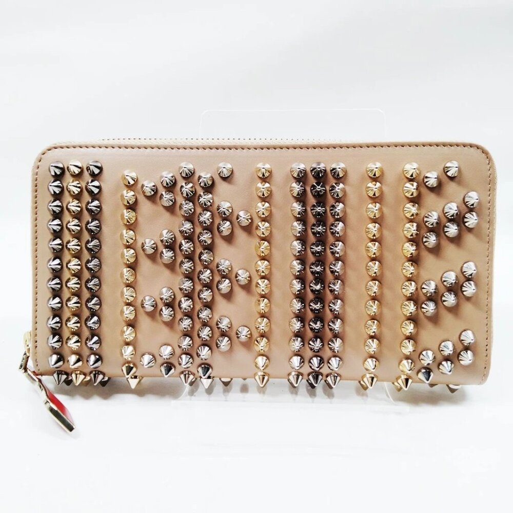 Christian Louboutin Long Wallet Beige Leather 497-070925